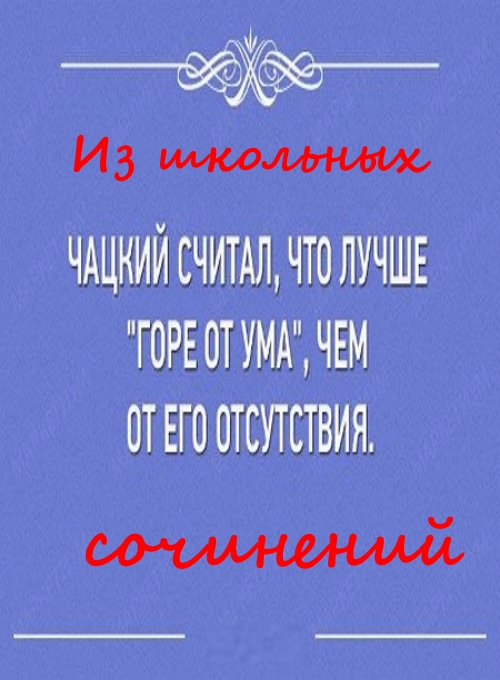 Из школьных сочинений