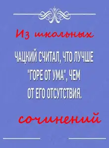 Из школьных сочинений