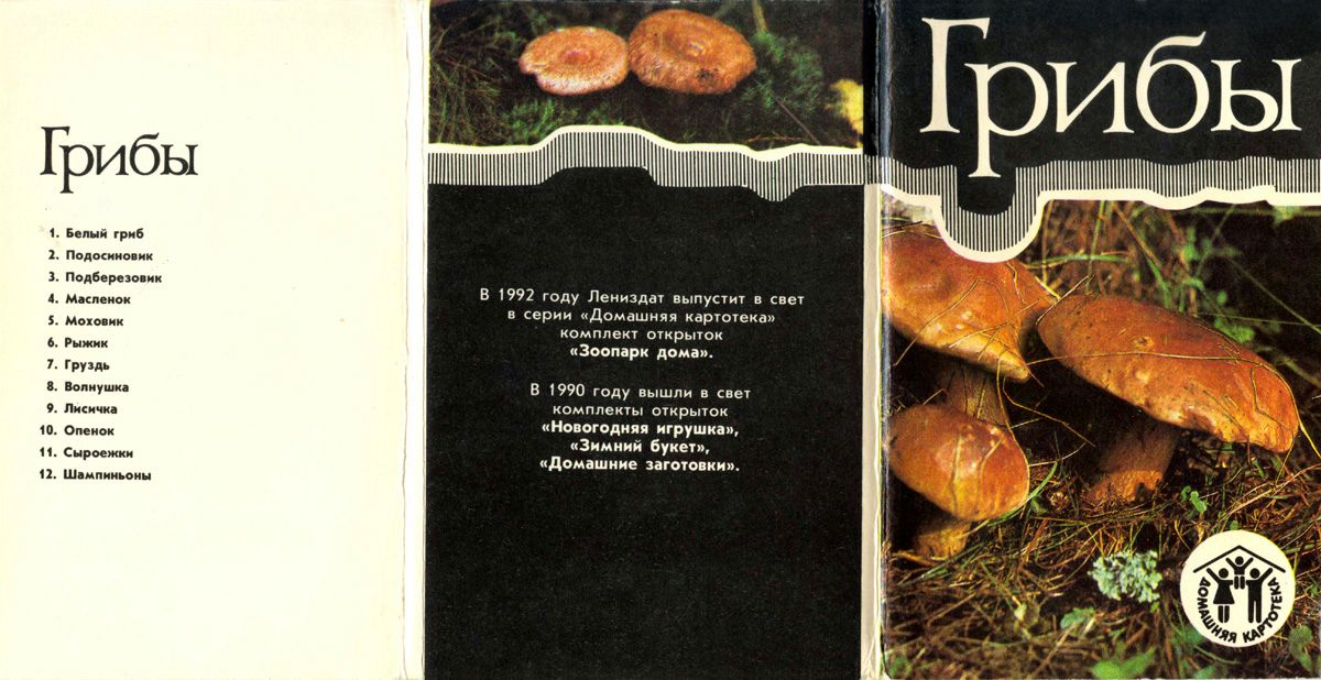 Грибы. Ершов. Набор открыток